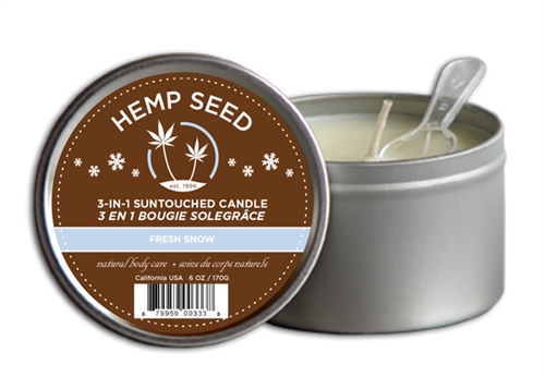 hemp seed 3 in 1 massage candle sunsational 6 oz.