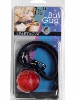 1 1/2 red gag with 3/4 buckle