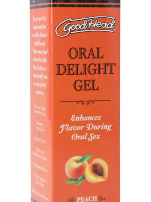 goodhead oral delight gel peach 4 oz.