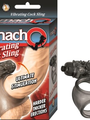 macho vibrating cock sling black