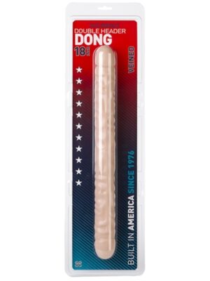 double header 18 inches veined white