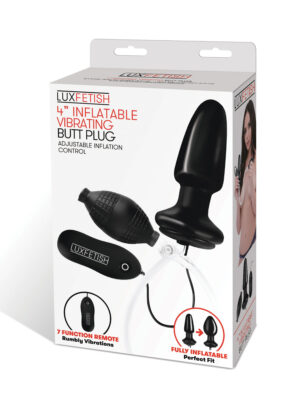 lux fetish 4" inflatable vibrating butt plug lux fetish 4" inflatable vibrating butt plug