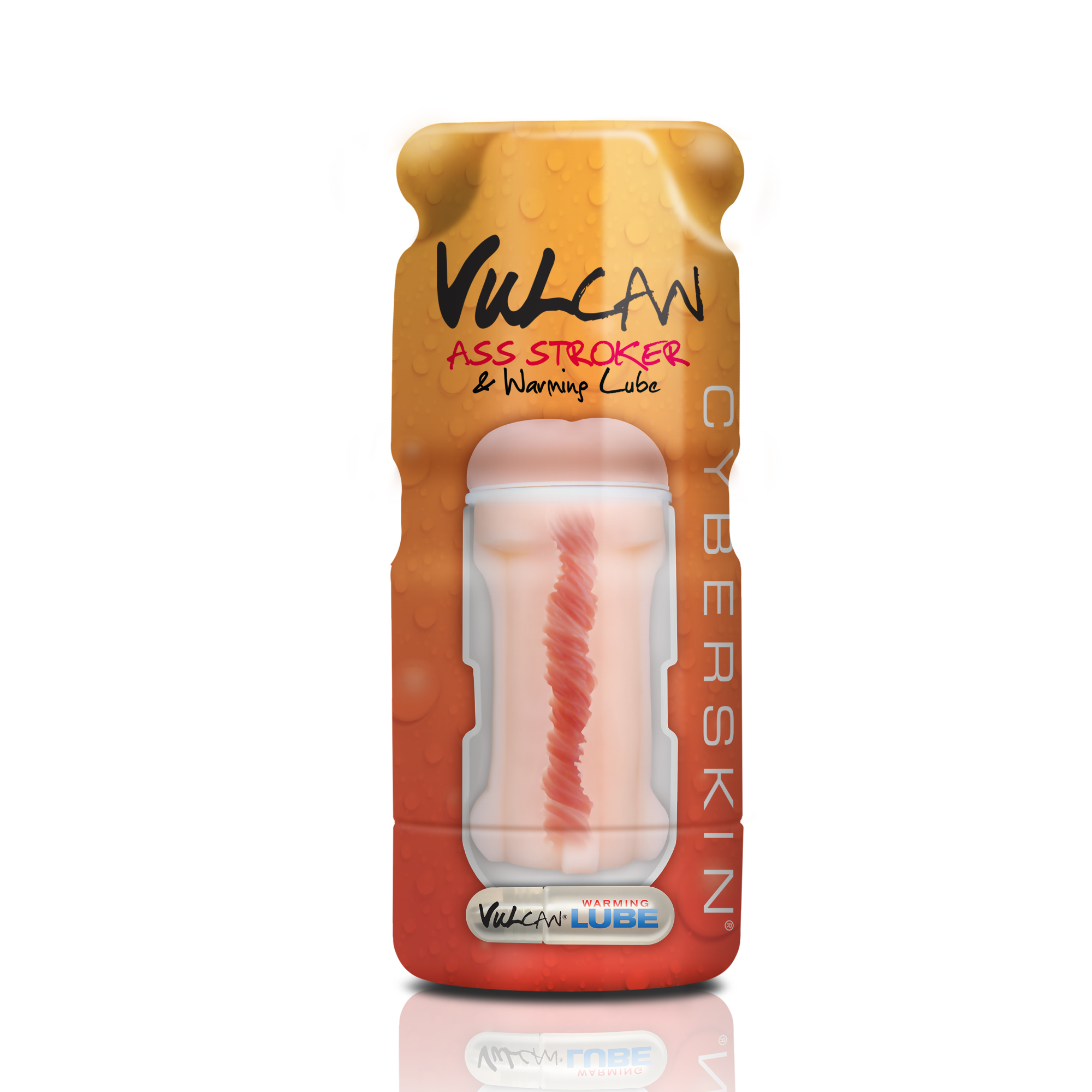 vulcan cyberskin ass stroker & warming lube light vulcan cyberskin ass stroker & warming lube light