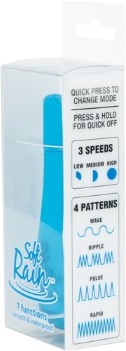 soft rain power bullet 3 inch breeze coated 7 function blue