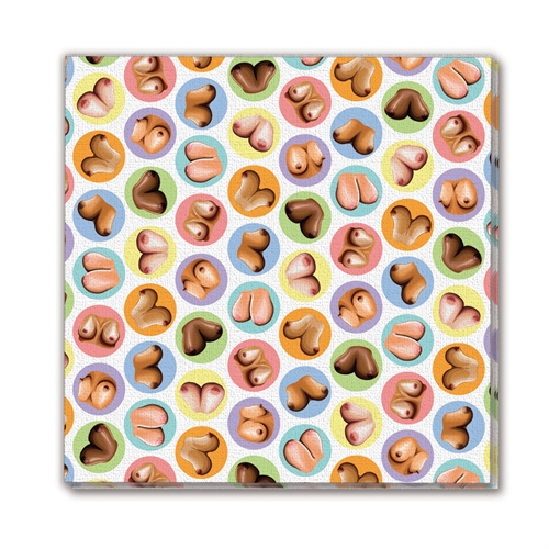 mini boobs napkins 8 pack