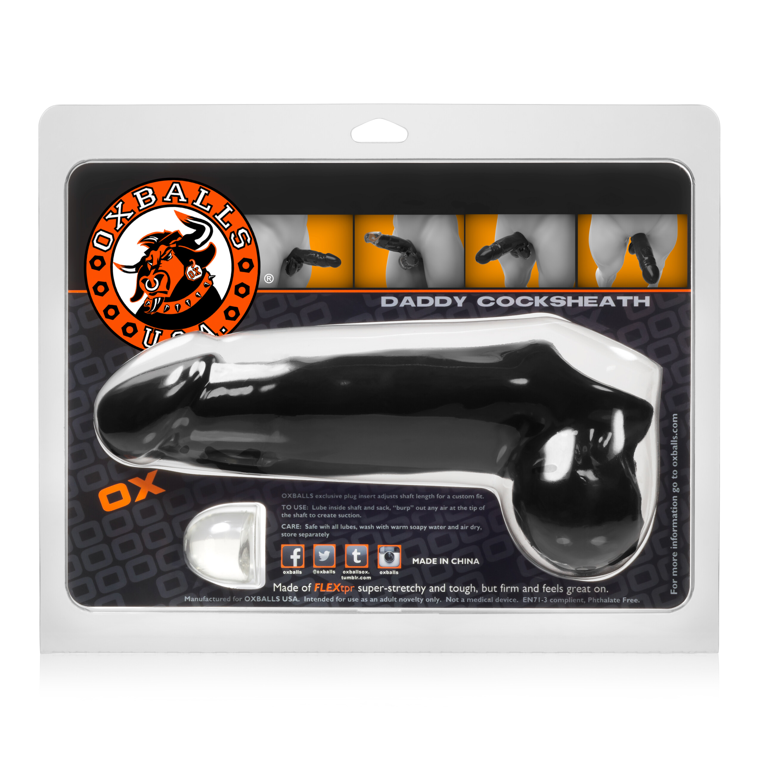 daddy cocksheath with balls black daddy cocksheath with balls black