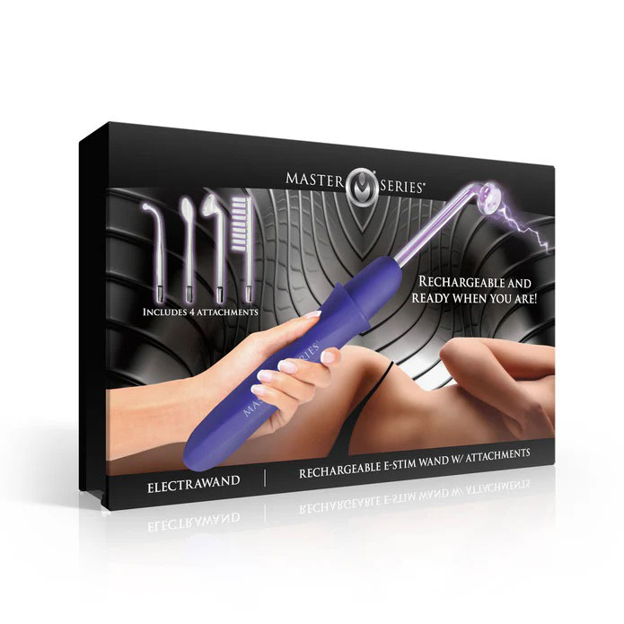 elektrawand rechargeable violet wand with attachments purple