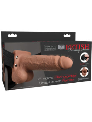 fetish fantasy series 7 inch hollow rechargeable strap on with remote tan fetish fantasy series 7 inch hollow rechargeable strap on with remote tan