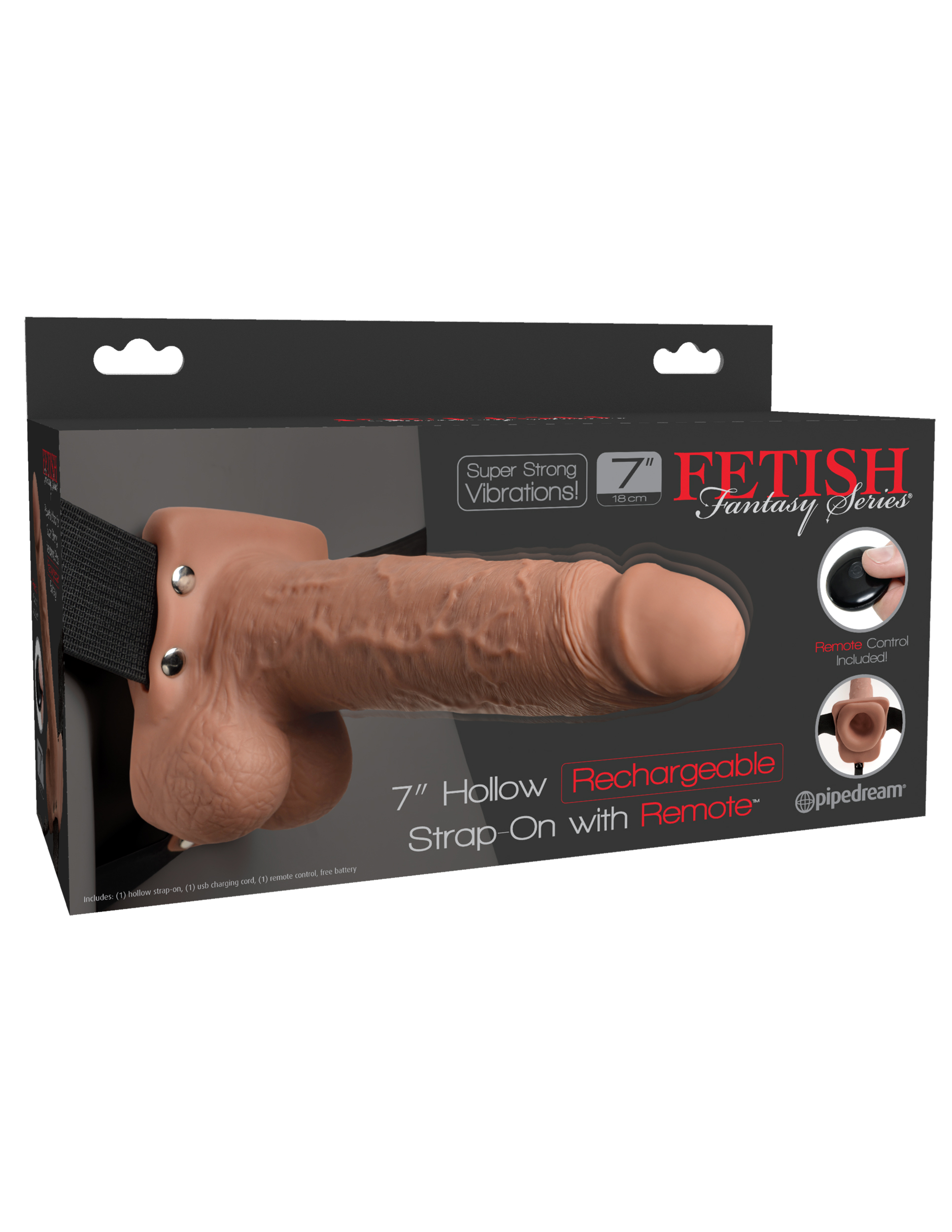 fetish fantasy series 7 inch hollow rechargeable strap on with remote tan fetish fantasy series 7 inch hollow rechargeable strap on with remote tan