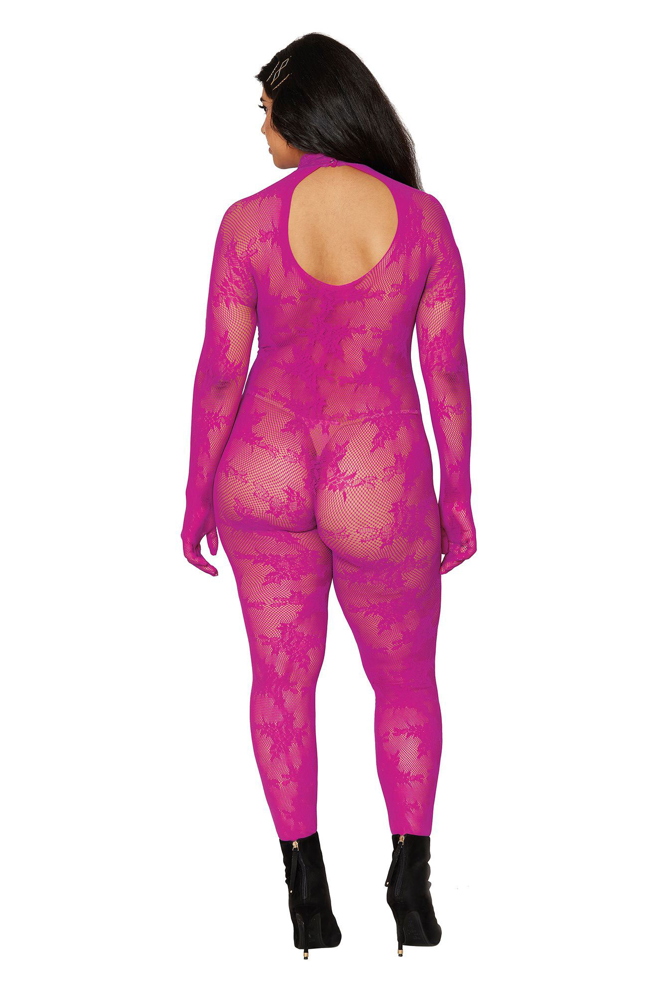 bodystocking with finger gloves queen size azalea