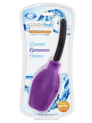 fresh plus deluxe enema douche 10.1 oz ez squeeze bulb