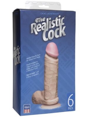 the realistic cocks 6 inch white