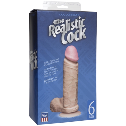 the realistic cocks 6 inch white