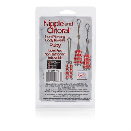 nipple and clitorial body jewelry ruby