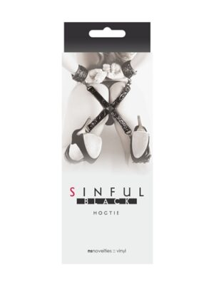 sinful hogtie black