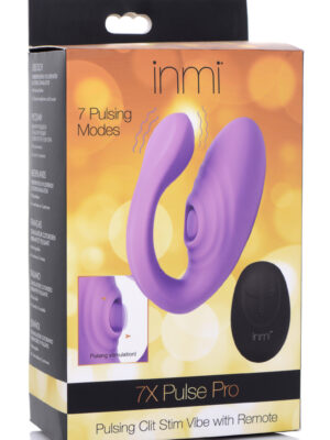7x pulse pro pulsating and clit stim vibe with remote