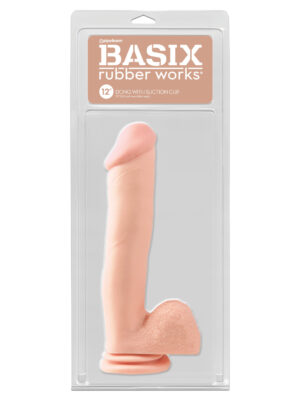 basix rubber works 12 inch dong with suction cup light