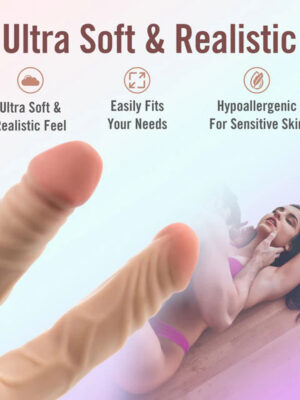 dr. skin plus 14 posable double dong beige