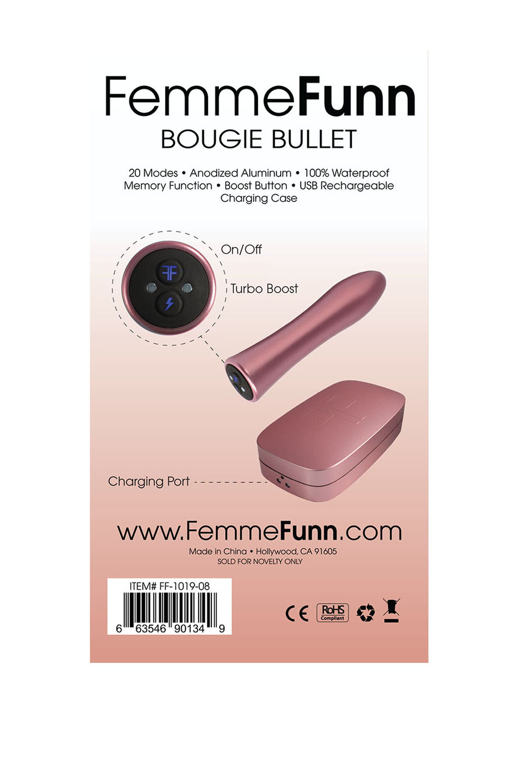 bougie bullet rose gold