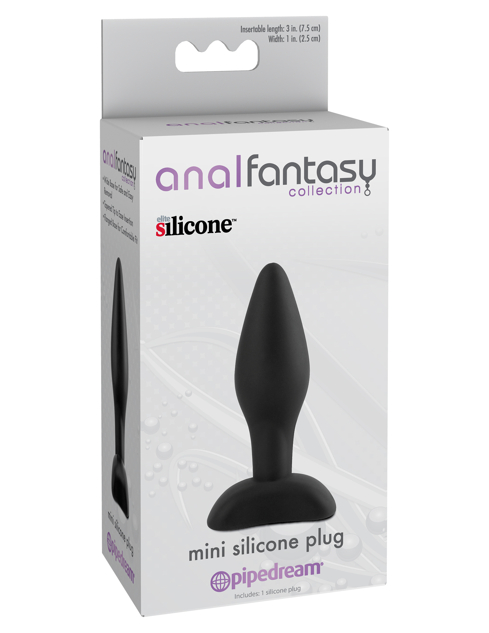 anal fantasy collection mini silicone plug black anal fantasy collection mini silicone plug black