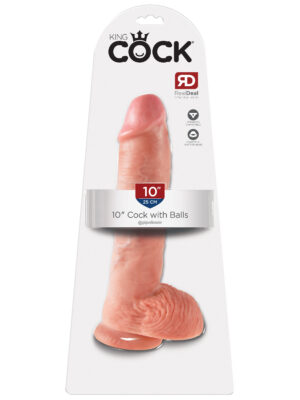 king cock 10 inch cock with balls flesh
