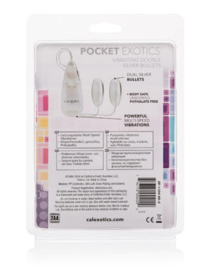 pocket exotics vibrating double silver bullets pocket exotics vibrating double silver bullets