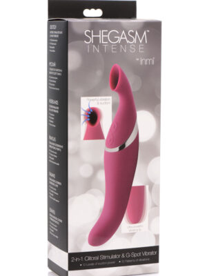 shegasm intense 2 in 1 clit stimulator pink