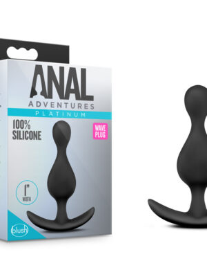 anal adventures platinum wave plug black