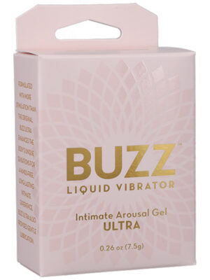 buzz ultra liquid vibrator intimate arousal gel 0.26 oz.
