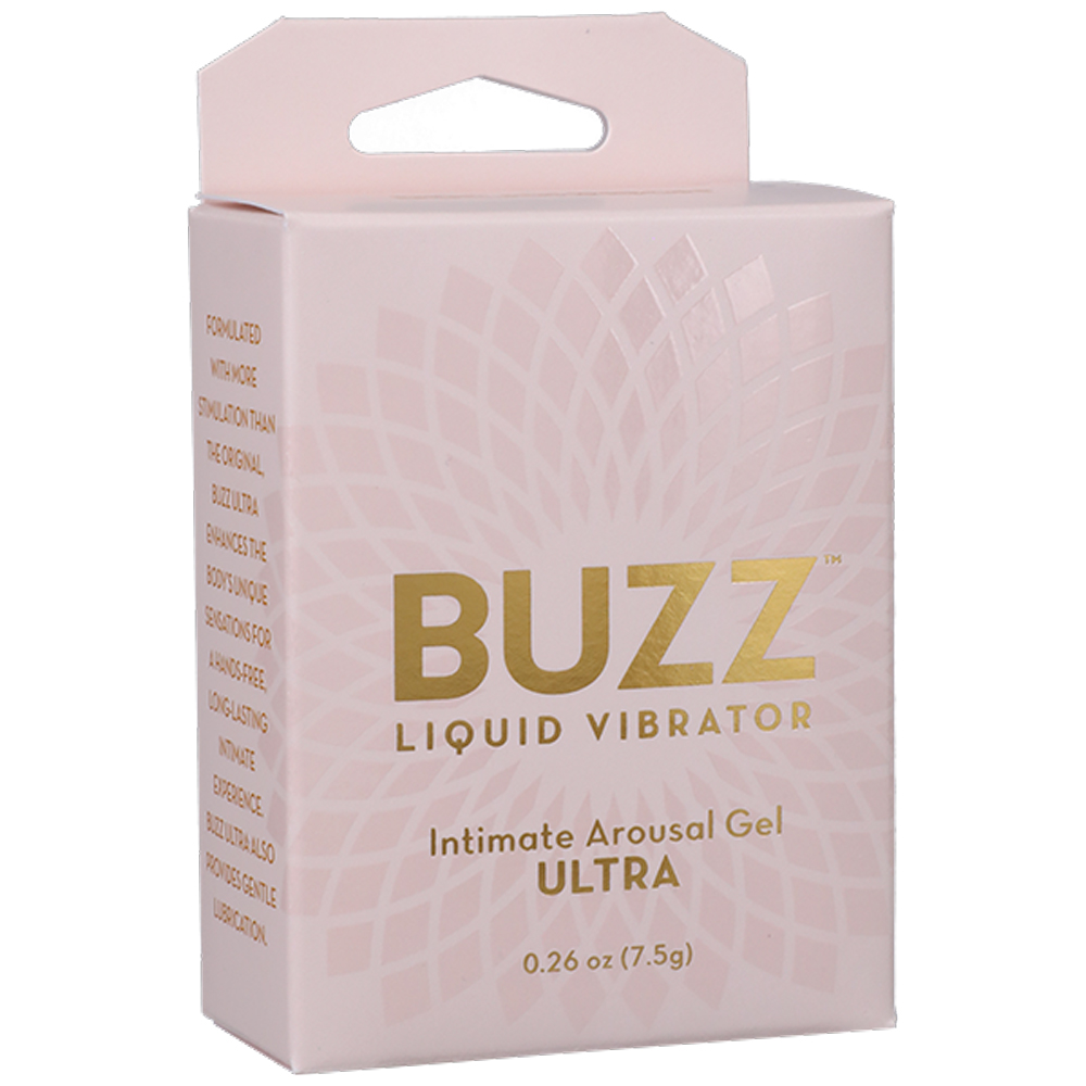 buzz ultra liquid vibrator intimate arousal gel 0.26 oz.