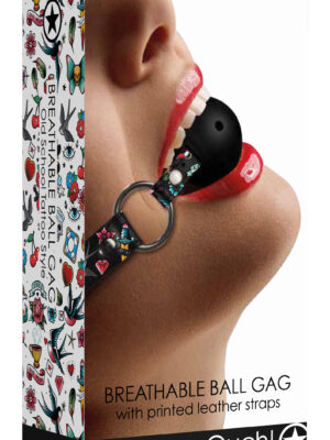 breatheable ball gag old school tattoo style black breatheable ball gag old school tattoo style black