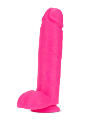 neo elite 10 inch silicone dual density cock with balls neon pink neo elite 10 inch silicone dual density cock with balls neon pink
