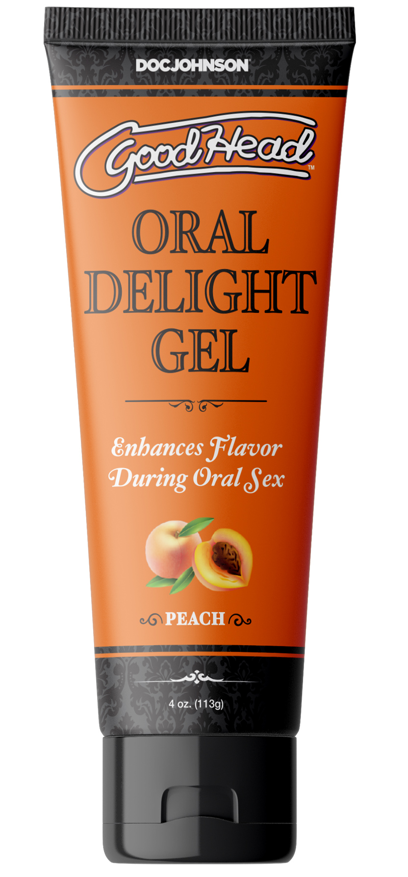 goodhead oral delight gel peach 4 oz bulk