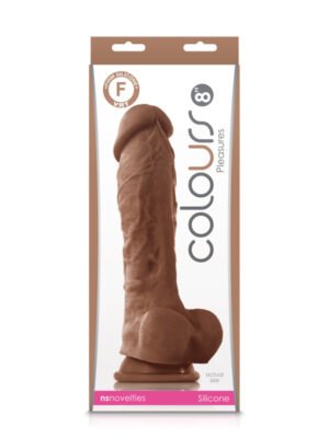 colours pleasures 8" dildo brown