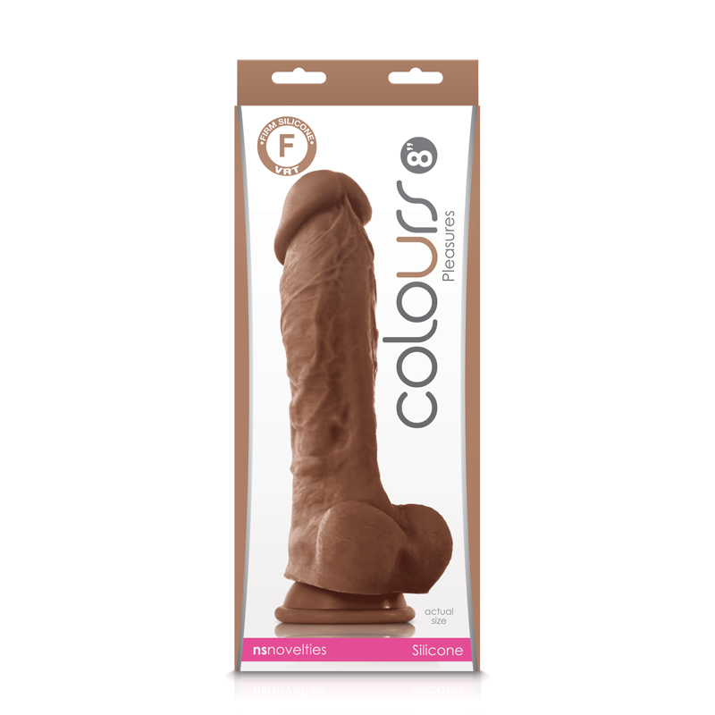 colours pleasures 8" dildo brown colours pleasures 8" dildo brown
