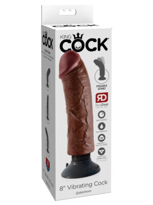 king cock 8 inch vibrating cock brown king cock 8 inch vibrating cock brown