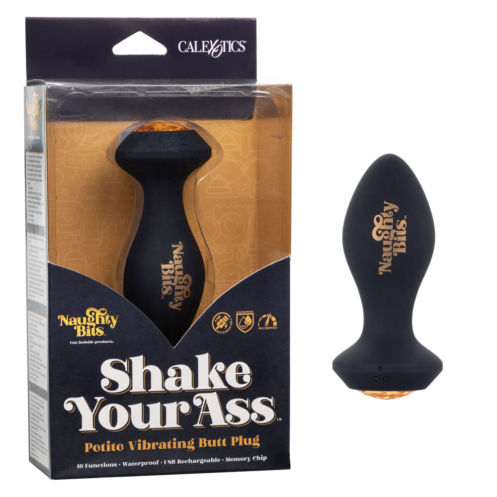 naughty bits shake your ass petite vibrating butt plug