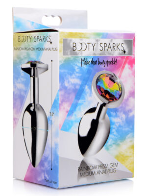 rainbow prism gem anal plug medium