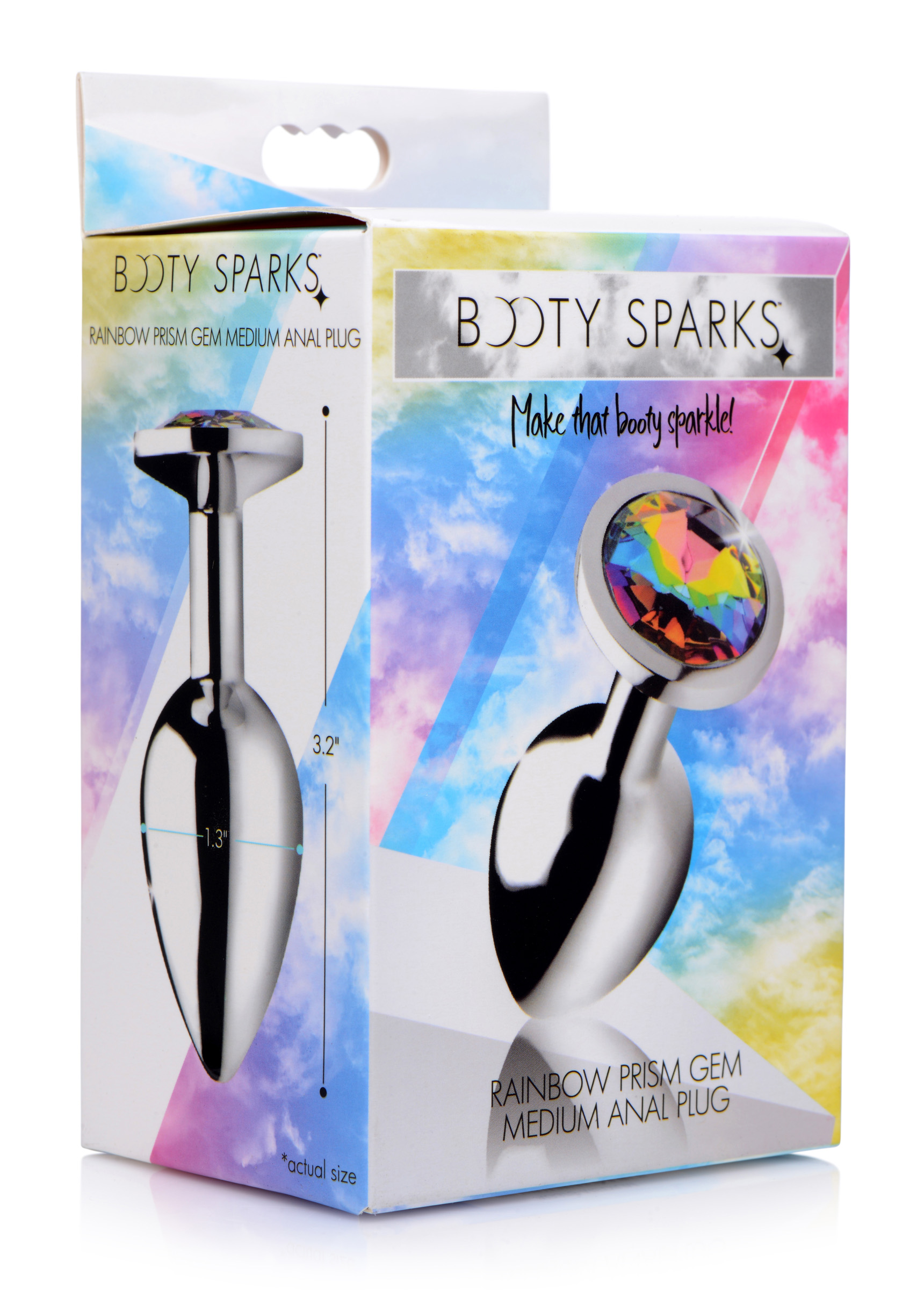 rainbow prism gem anal plug medium rainbow prism gem anal plug medium