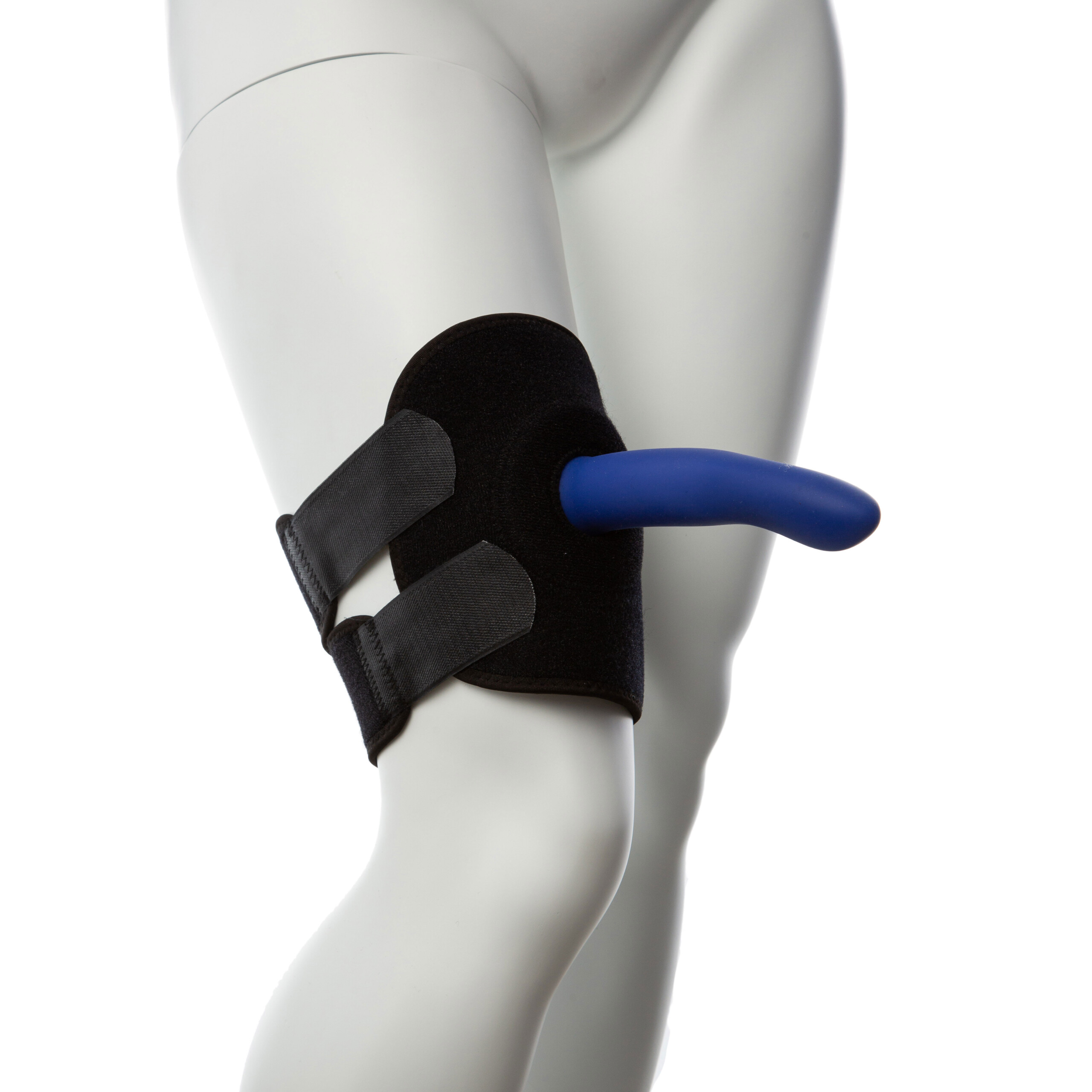 gender fluid thigh rider strap on harness large/xxlarge black