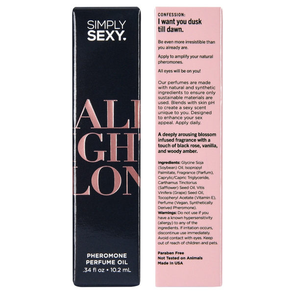 simply sexy all night long pheromone perfume oil roll on .34oz | 10.2ml