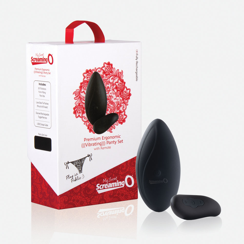 premium ergonomic remote panty set black each