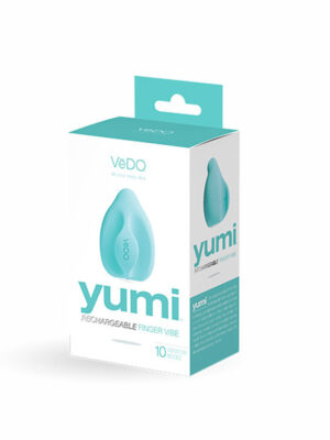 yumi rechargeable finger vibe tease me turquoise