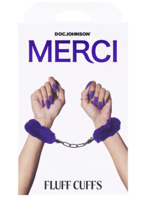 merci fluff cuffs violet