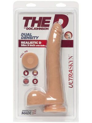 the d realistic d slim 9 inch ultraskyn vanilla