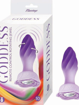 goddess remote control rotating jewel plug purple goddess remote control rotating jewel plug purple