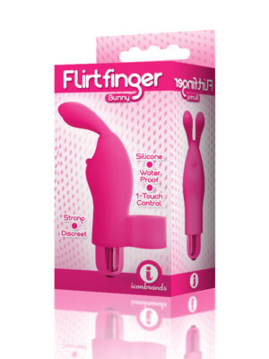 the 9's flirt bunny finger vibrator pink