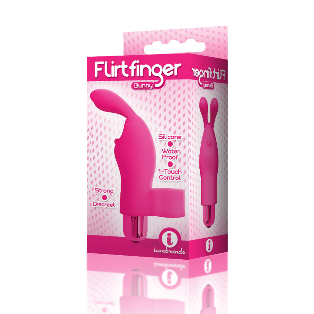 the 9's flirt bunny finger vibrator pink