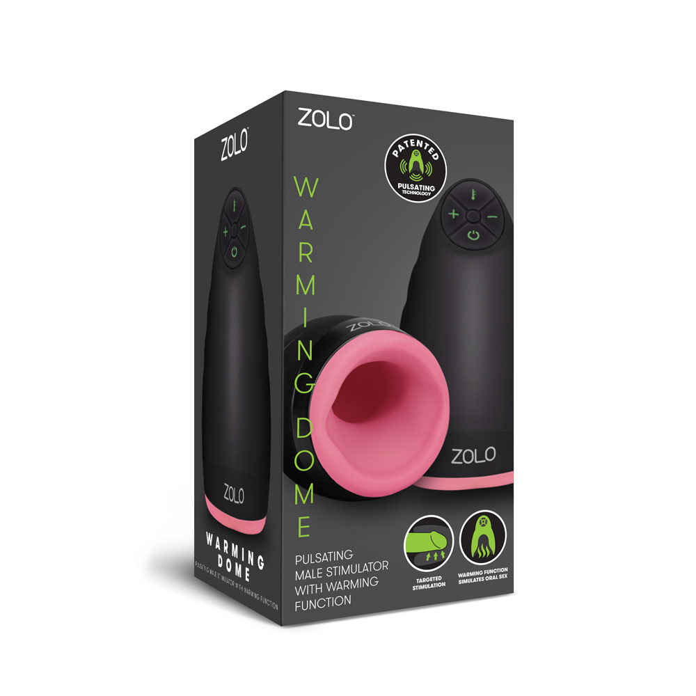zolo warming dome pulsating male stimulator with warming function zolo warming dome pulsating male stimulator with warming function