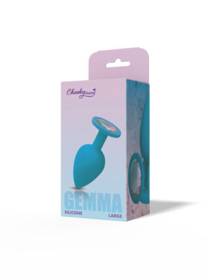 gemma clear iridescent gem teal silicone plug l
